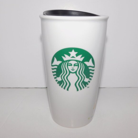 2015 Starbucks Disney Parks Ceramic Travel Tumbler Mug w lid 12oz - Picture 5 of 9